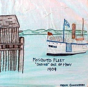 Mosquito Fleet - the "Daring" quilt square