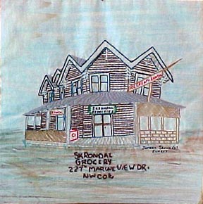 Skrondal Grocery quilt square