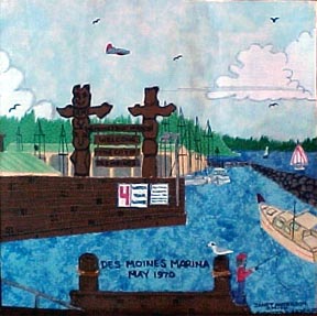 Des Moines Marina quilt square