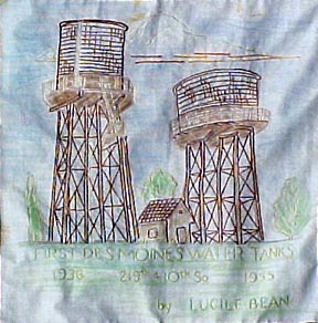 Water Tanks quilt square